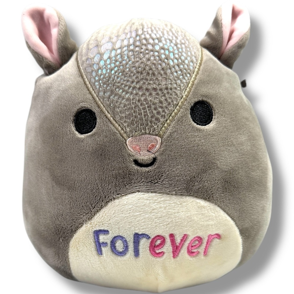 Squishmallow 7" Thompson The Armadillo Forever Plush Grey Iridescent Kellytoy
